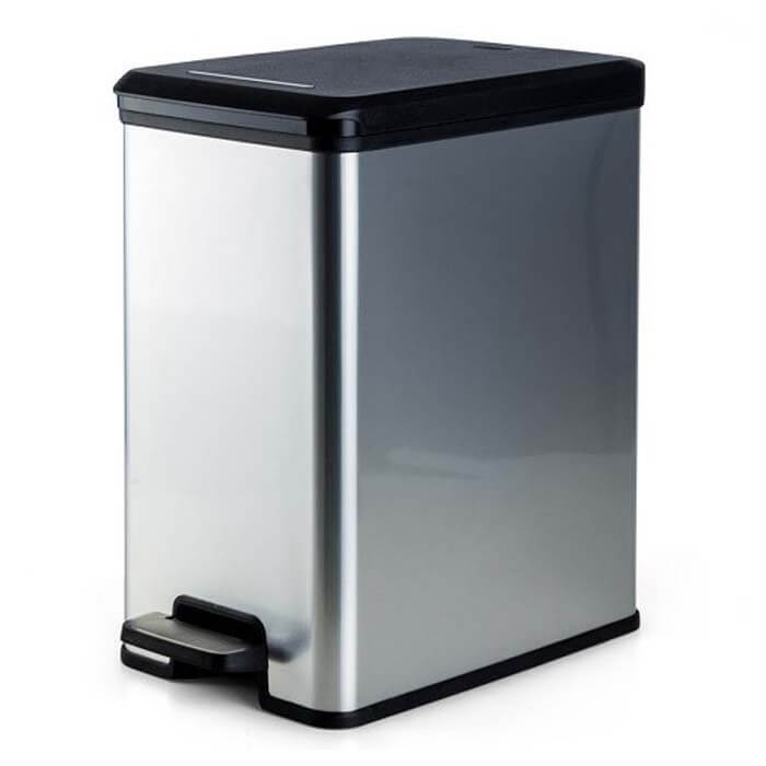 פח כתר דמוי נירוסטה 25 ליטר דגם DECO SLIM BIN