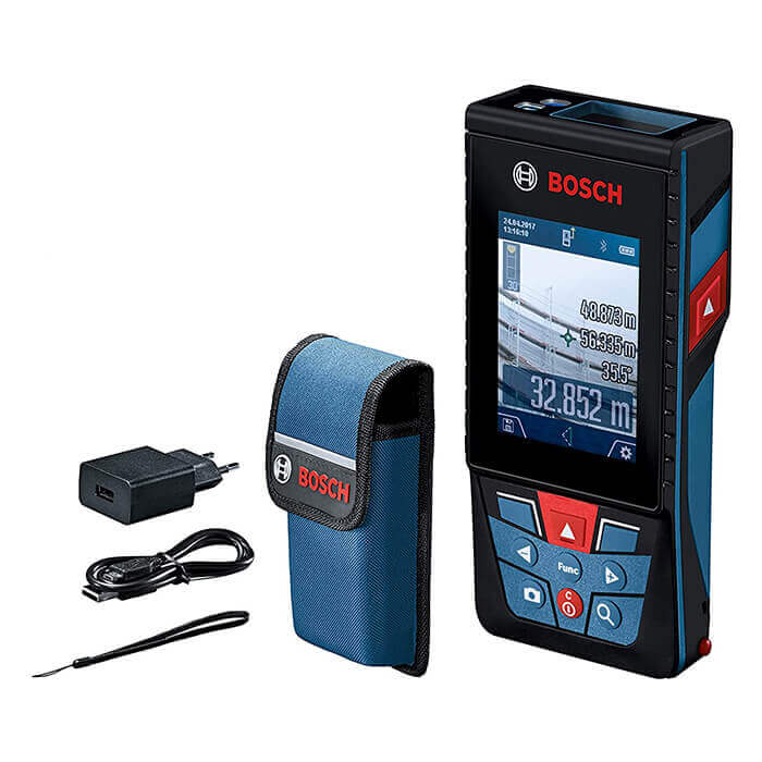 מד טווח לייזר 120 מטר Bosch עם חיבור Bluetooth דגם GLM 120 C