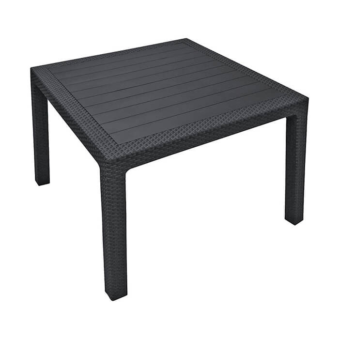 שולחן גינה כתר מרובע דגם קוורטט 95 אפור כהה