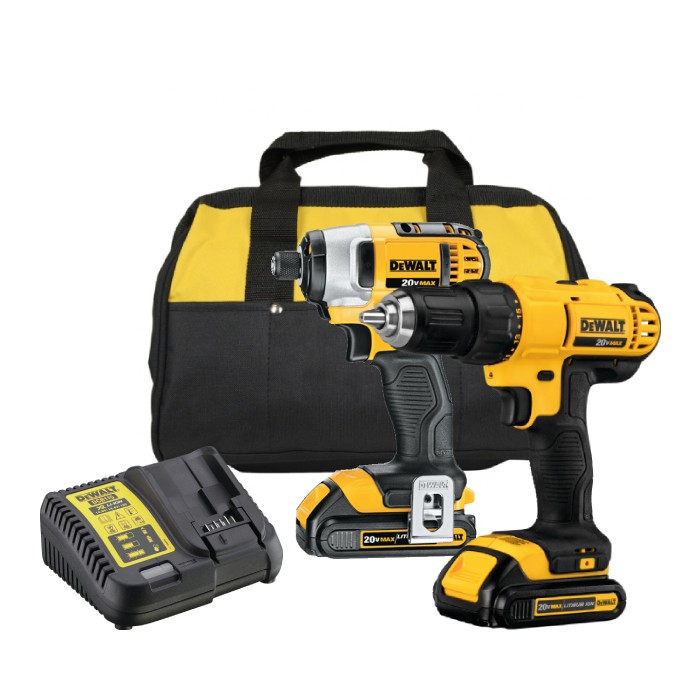 סט 2 מברגות DeWalt נטענות עם סוללות 2AH