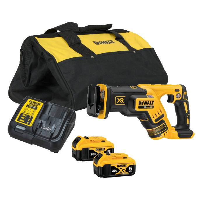 מסור חרב נטען Dewalt  20V  דגם DCS387B גוף + 2 סוללות 5 אמפר ומטען