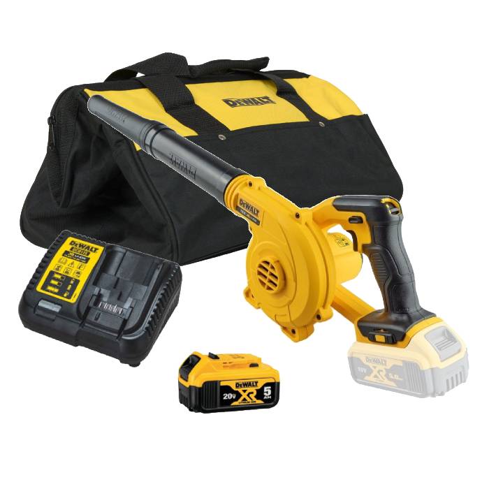 מפוח DeWALT  נטען 20V דגם DCE100B כולל סוללה 5 אמפר+מטען ותיק