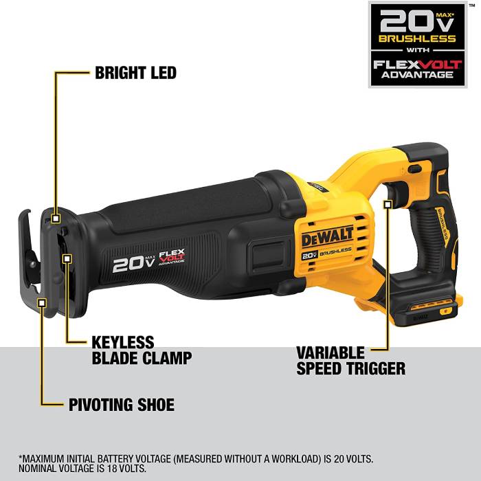 מסור חרב DEWALT DCS386 גוף