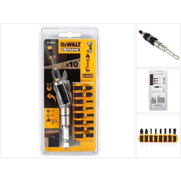 מוביל לביט מגנטי לאימפקט מתכונן dewalt dt70518
