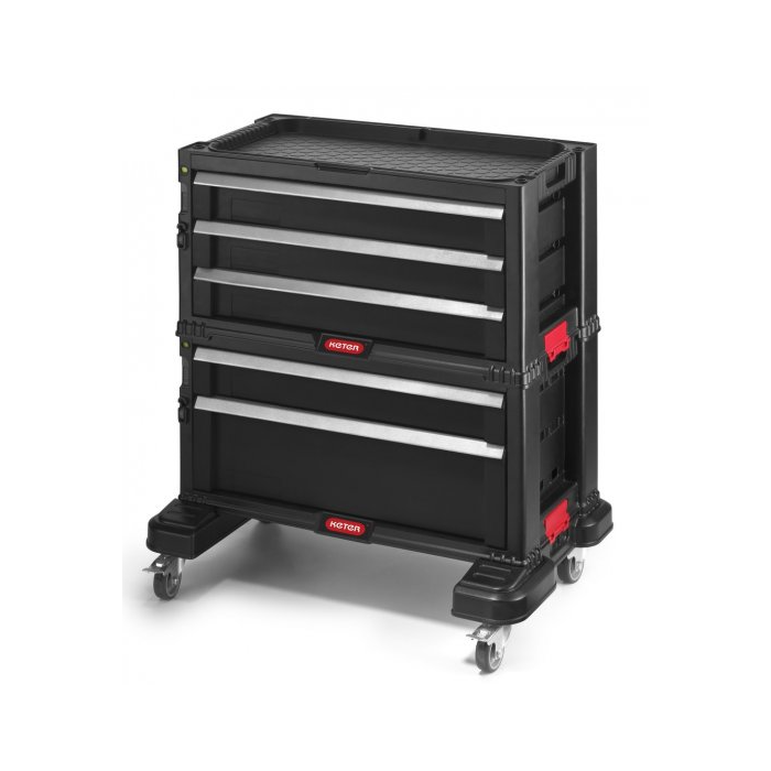 סט מערכת מגירות 3+2 drawer modular garage and tool organizer - כתר