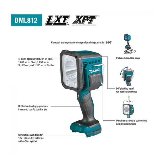 פנס נטען MAKITA 18V DML812Z