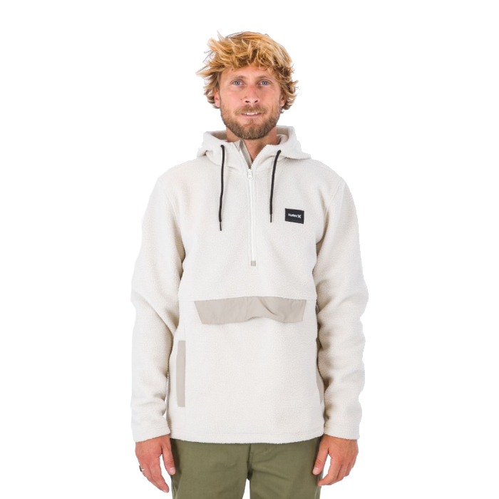 סווטשרט לגבר hurley - anorak sherpa 1/4 zip fleece po