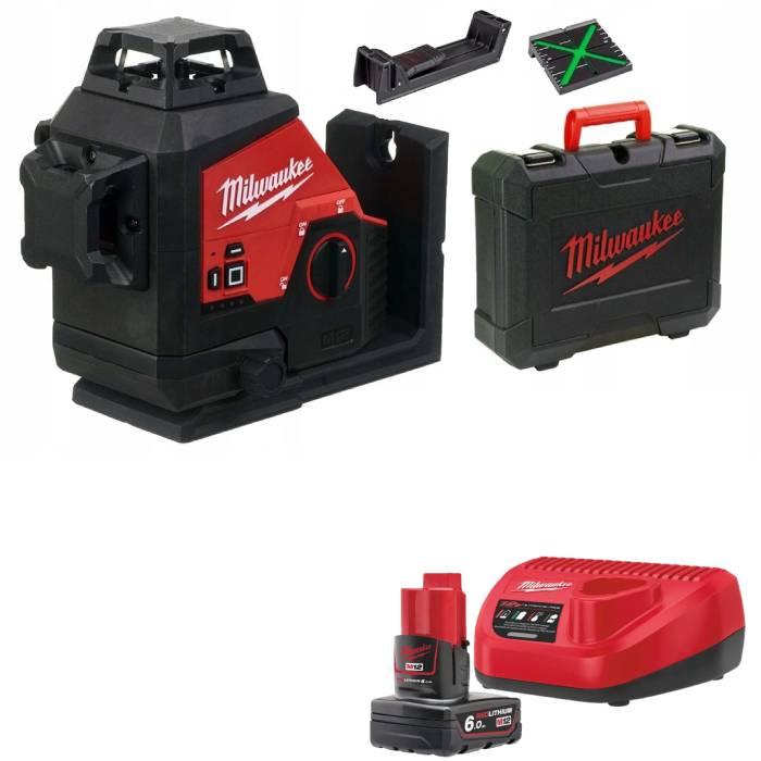 פלס לייזר milwaukee M123PL-0C 12V